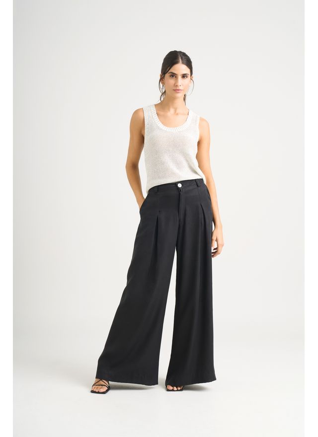 Pantalón palazzo caltha para mujer fit holgado
