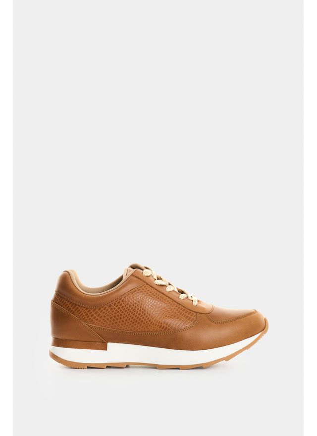 Tenis de cuero con detalle grabado para mujer Tropical 2