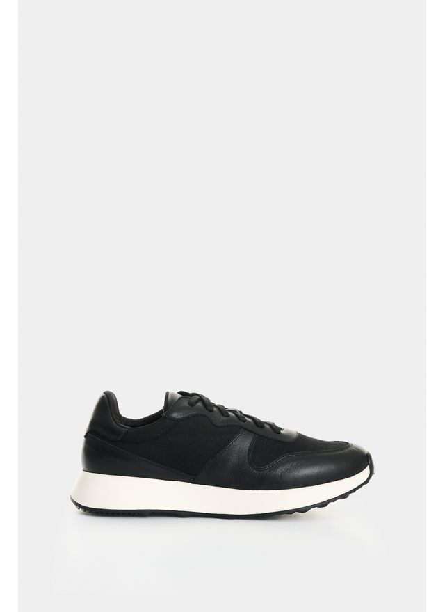Tenis en cuero y lona para mujer Ocaso 2