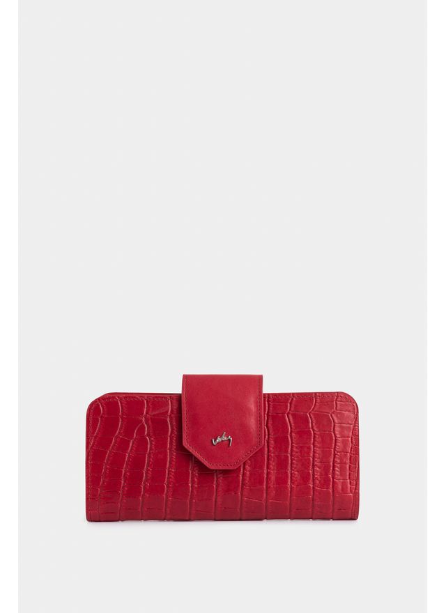 Billetera Porta chequera Extravaganza de cuero para mujer grabado