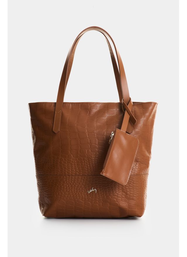 Shopping de cuero grabado para mujer Verona