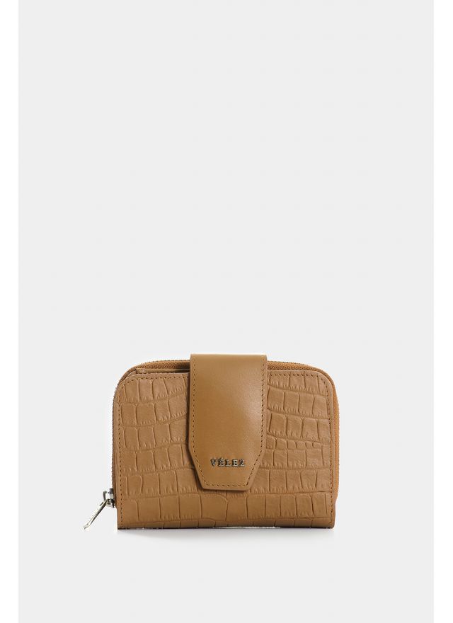 Billetera Hiedra de cuero para mujer grabado