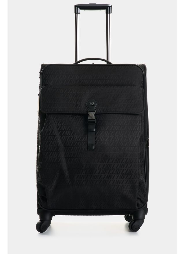 Maleta de viaje Bloom en jacquard para mujer apliques cuero