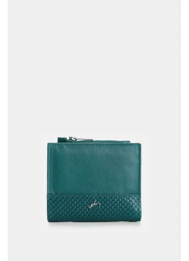 Billetera de cuero grabado para mujer Golden