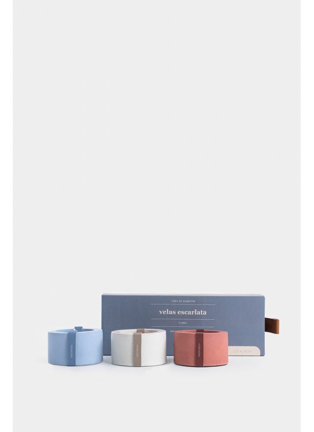 Set 3 velas escarlata aromatizantes